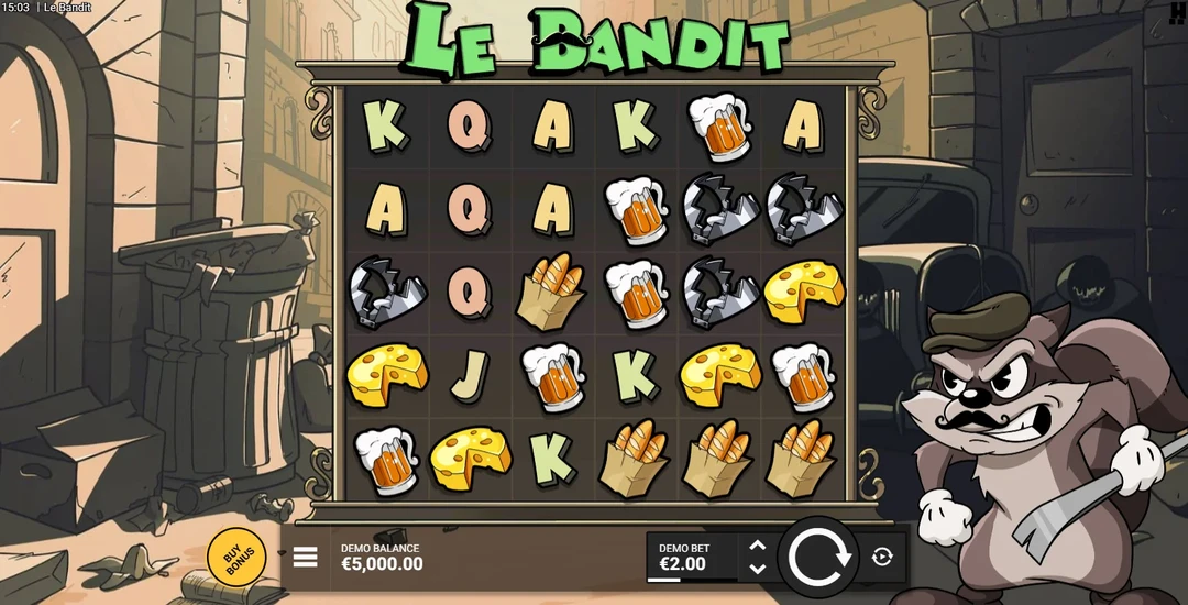 Le Bandit pokie by Hacksaw Gaming