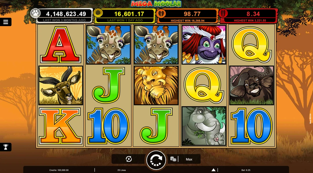 Mega Moolah pokie by Microgaming