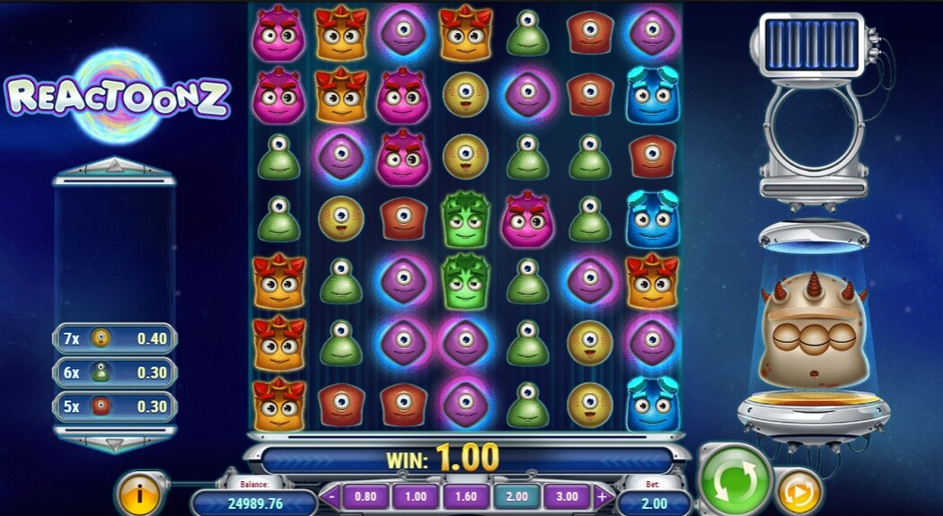 Reactoonz pokie by Play'n GO
